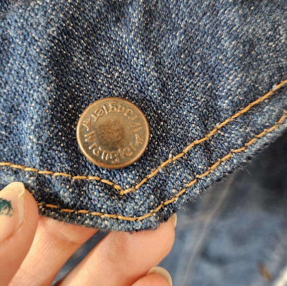 Vintage Wrangler Sherpa Denim Jacket 100% Cotton Made In USA - Picture 4 of 12